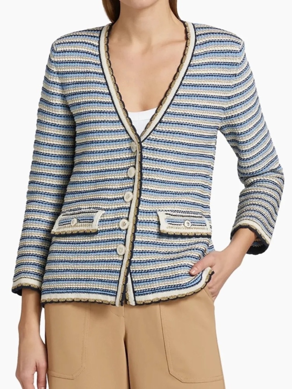 Veronica Beard Ceriani Knit Jacket Sz Medium